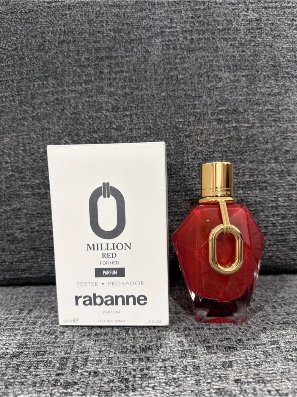 Paco Rabanne 1 Million Red Parfum Bottle - Red and Gold tester box